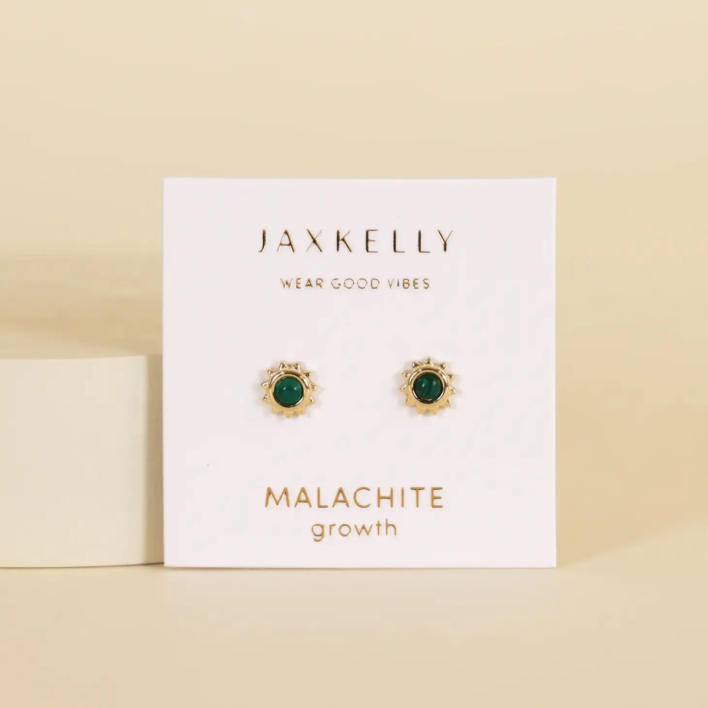 The Mini Energy Sun Studs - Malachite (GROWTH)