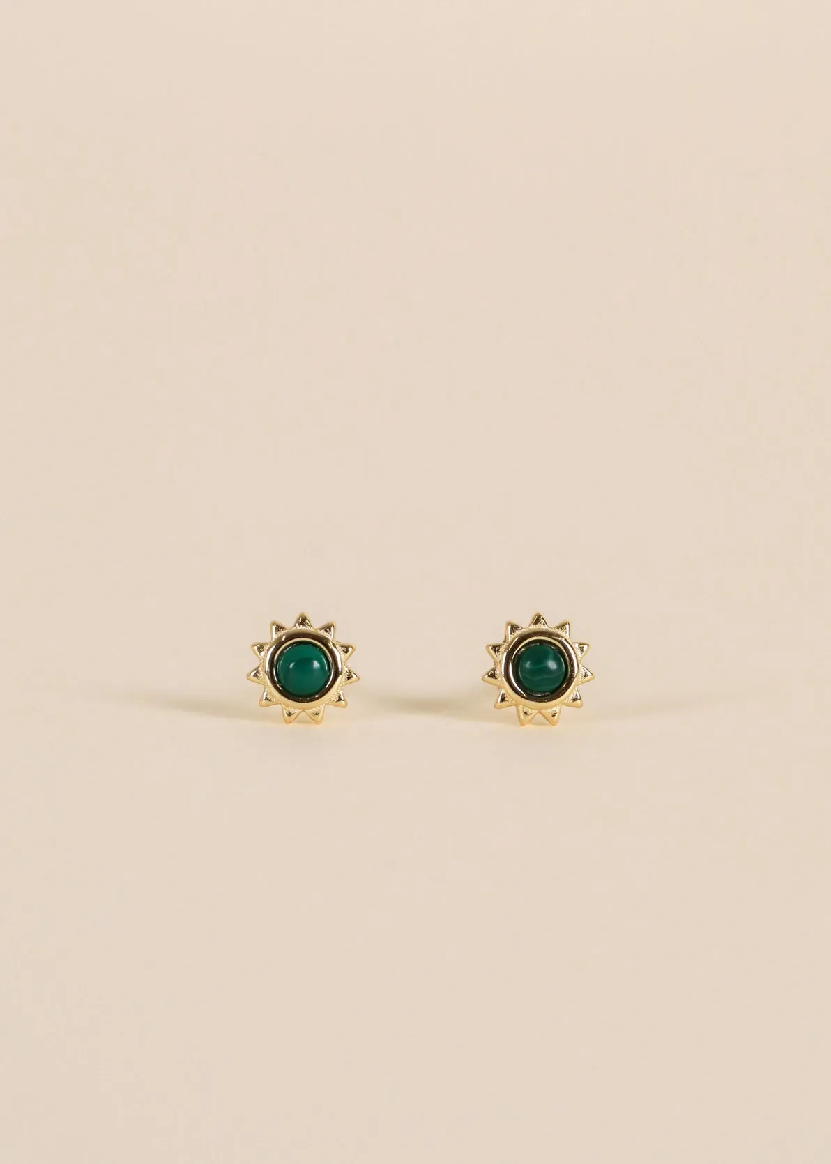 The Mini Energy Sun Studs - Malachite (GROWTH)