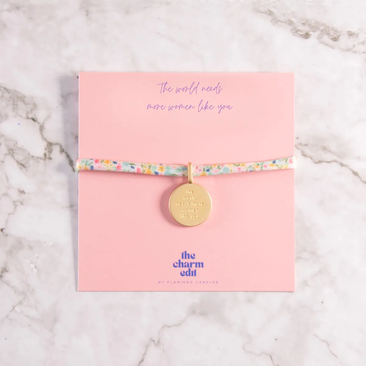 The World Needs More Women Like You Charm Tie Bracelet