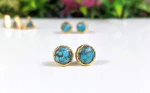 Turquoise stud earrings