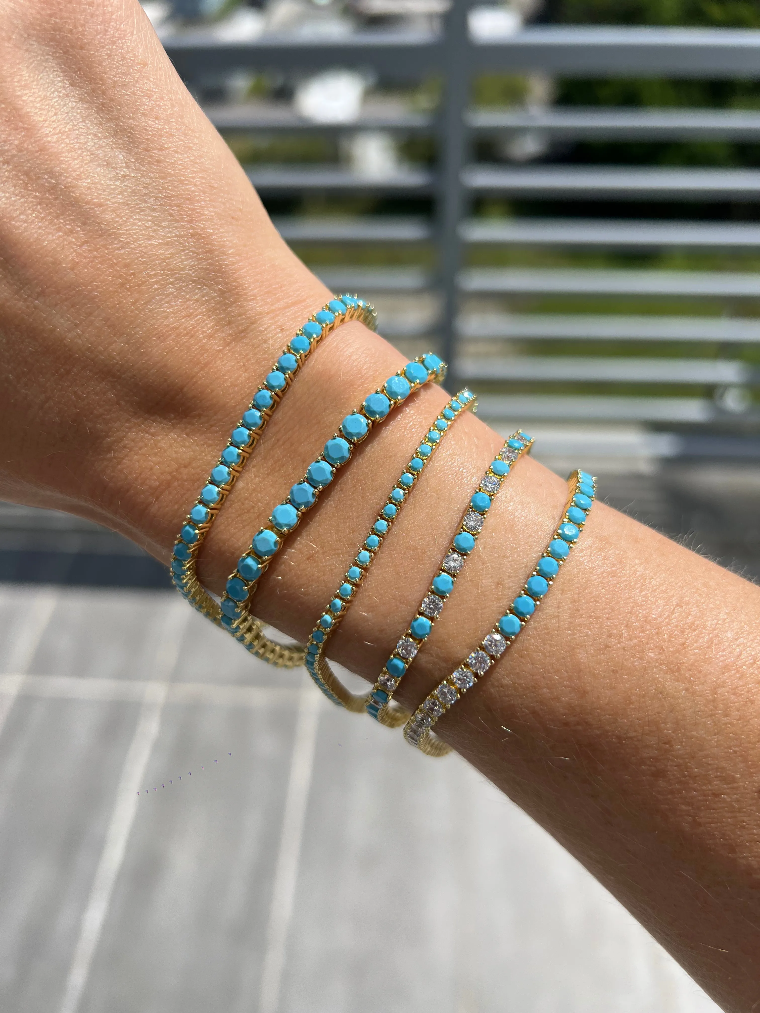 Turquoise Thin Tennis Bracelet