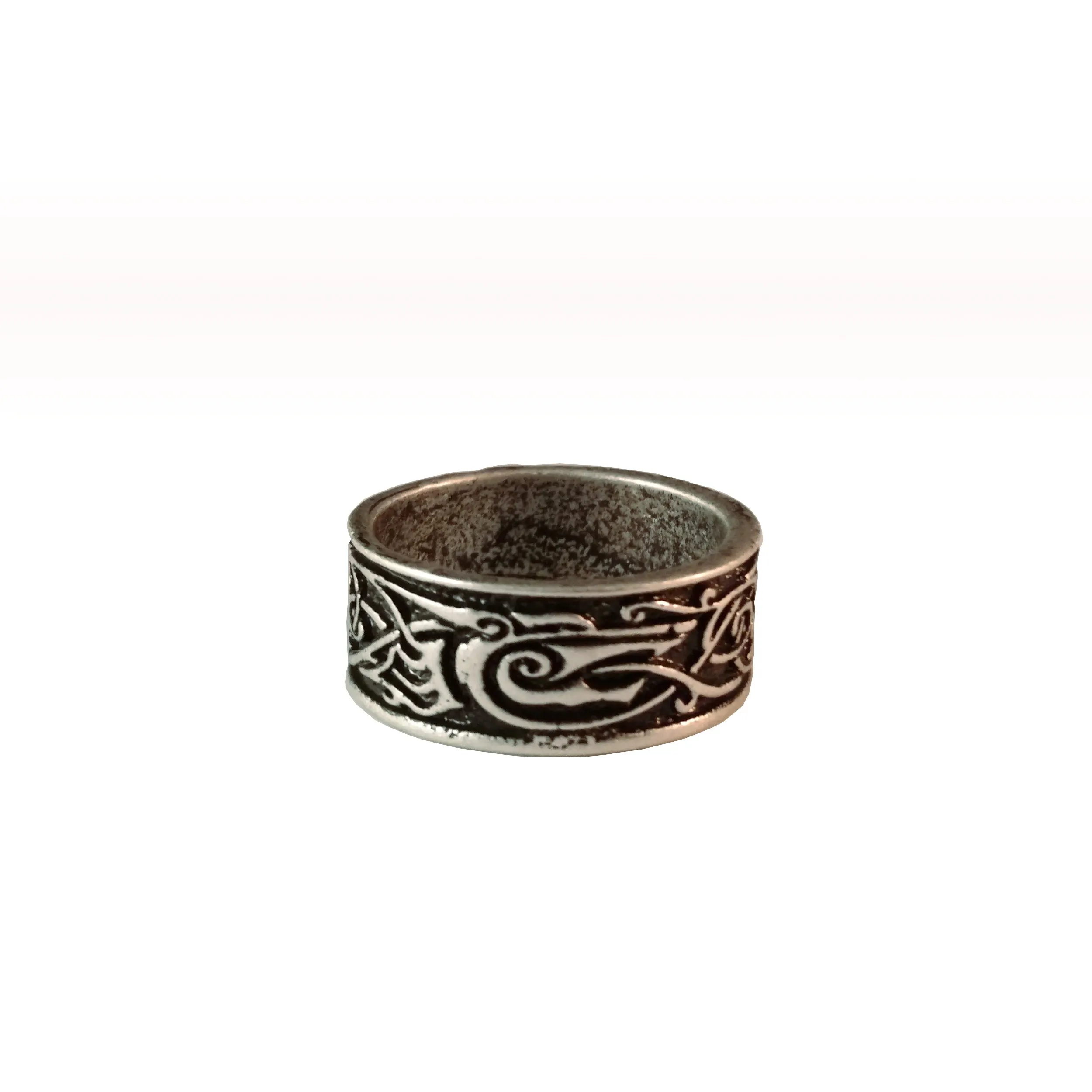 Wolf Ring Silver Knot Work Viking Celtic