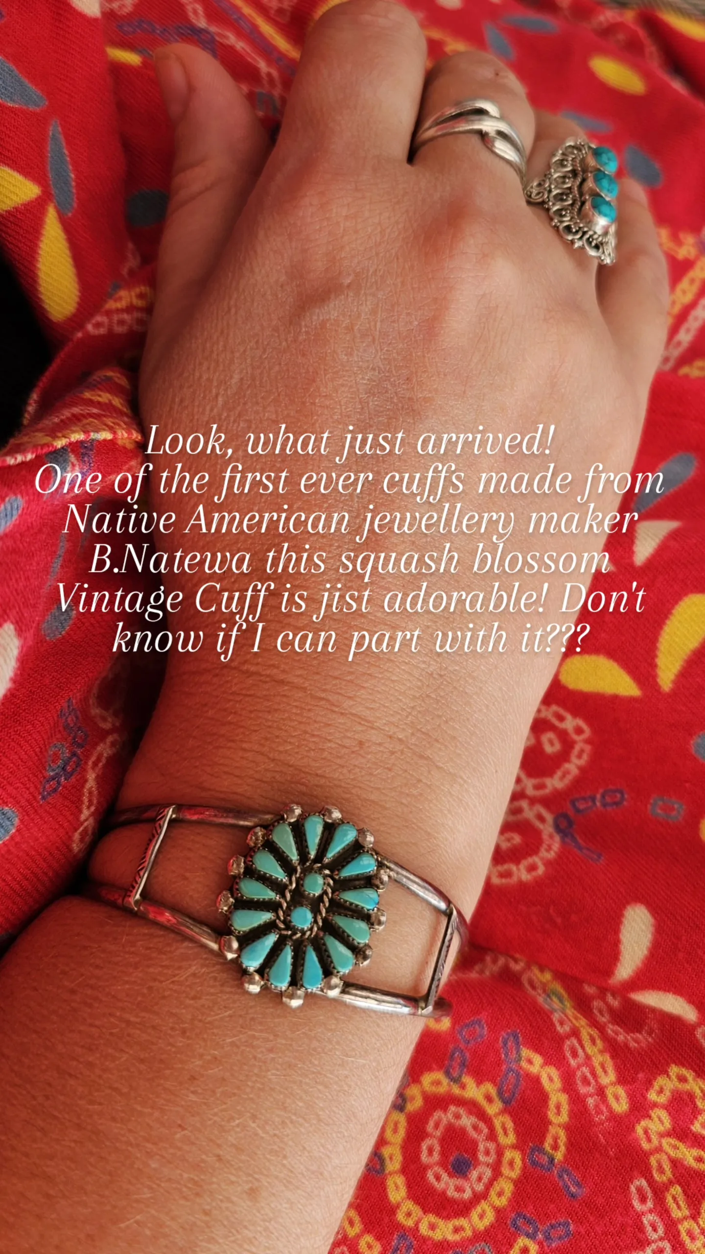 Zuni B.Natewa Petit Point Vintage Cuff